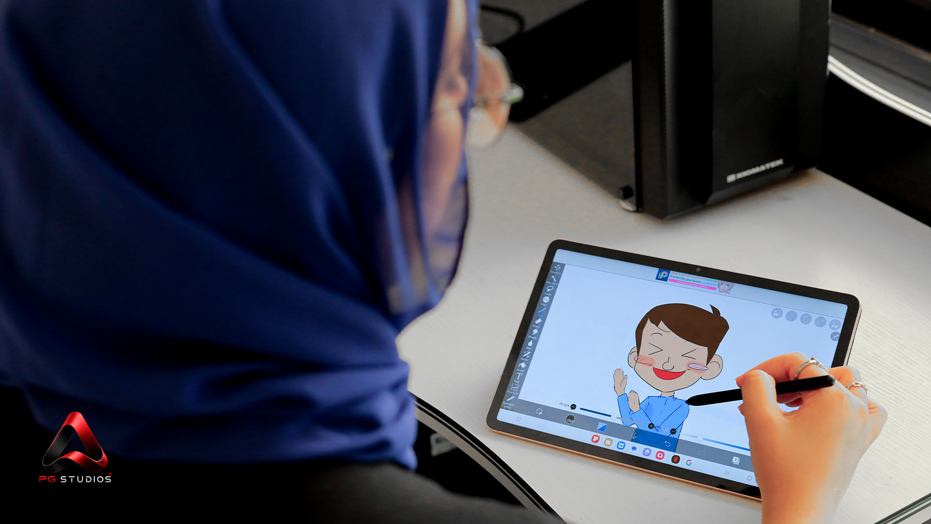 Digital character illustration at PG Studios